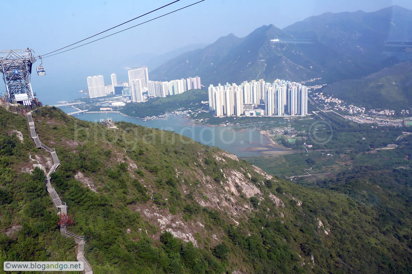 Ngong Ping - Hazy view to Tung Chung